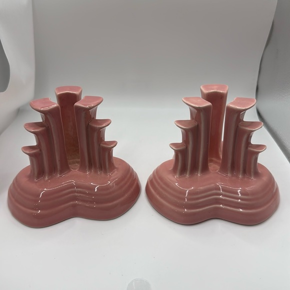 Fiesta Tripod Pyramid CANDLE HOLDERS rose